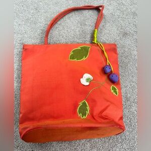 Vintage Handmade Raw Silk Concubine Bag